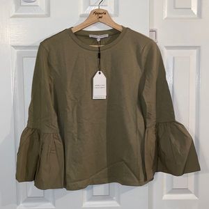 English Factory Olive Green Blouse size small NEW with tags